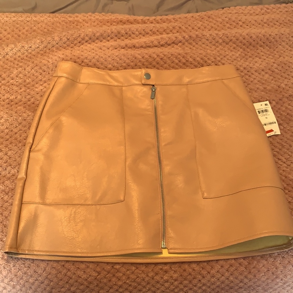 Bar III Faux leather skirt